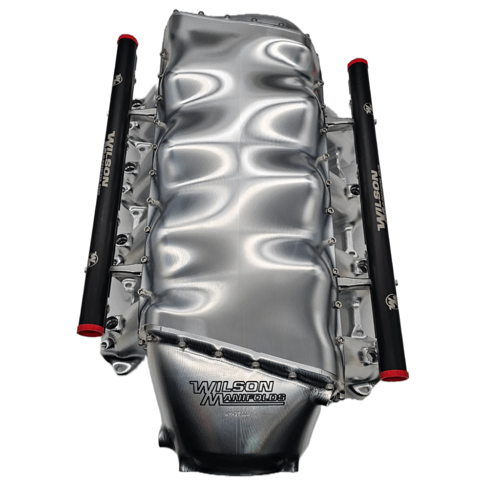 LT1 / LT2 Billet Unake Manifold w/ Extra Fuel Rail & Nitrous Bungs Black Anodized