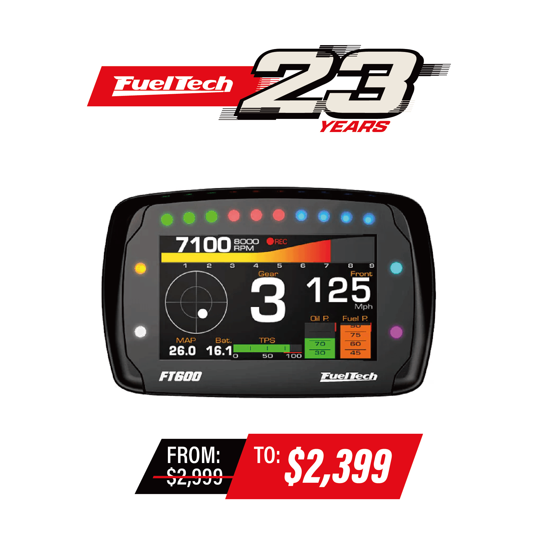 FuelTech FT600 ECU with EFI and Touchscreen Dash Display - FuelTech USA