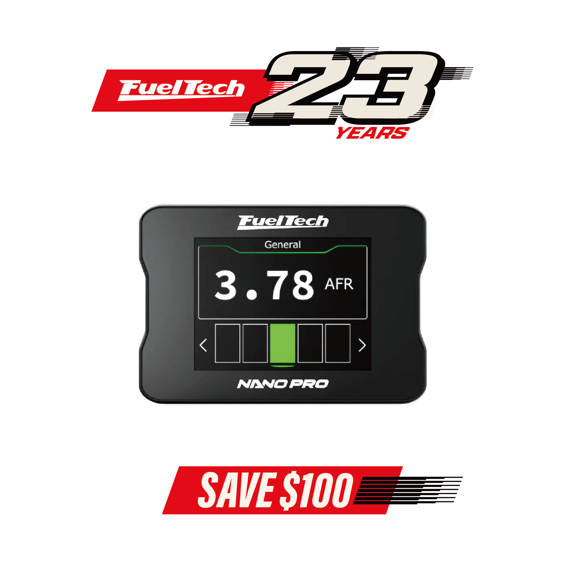 NanoPRO Wideband O2 Sensor Controller Display & Switch - FuelTech USA