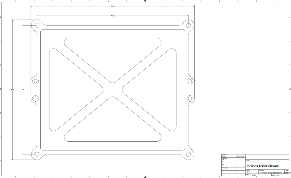 P.Motive Racing Battery Bracket CNC Machined Aluminum for Lithium Battery Dimensions