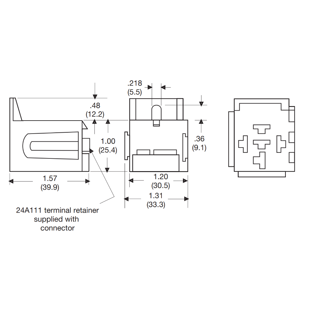 Automotive Relay Holder Kit - 4 Pin - 5 Pin Connector Dimensions